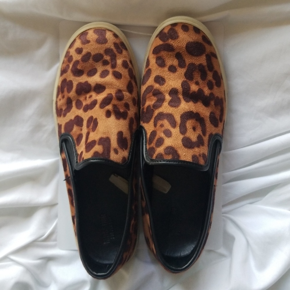 Leopard Print Slip Ons